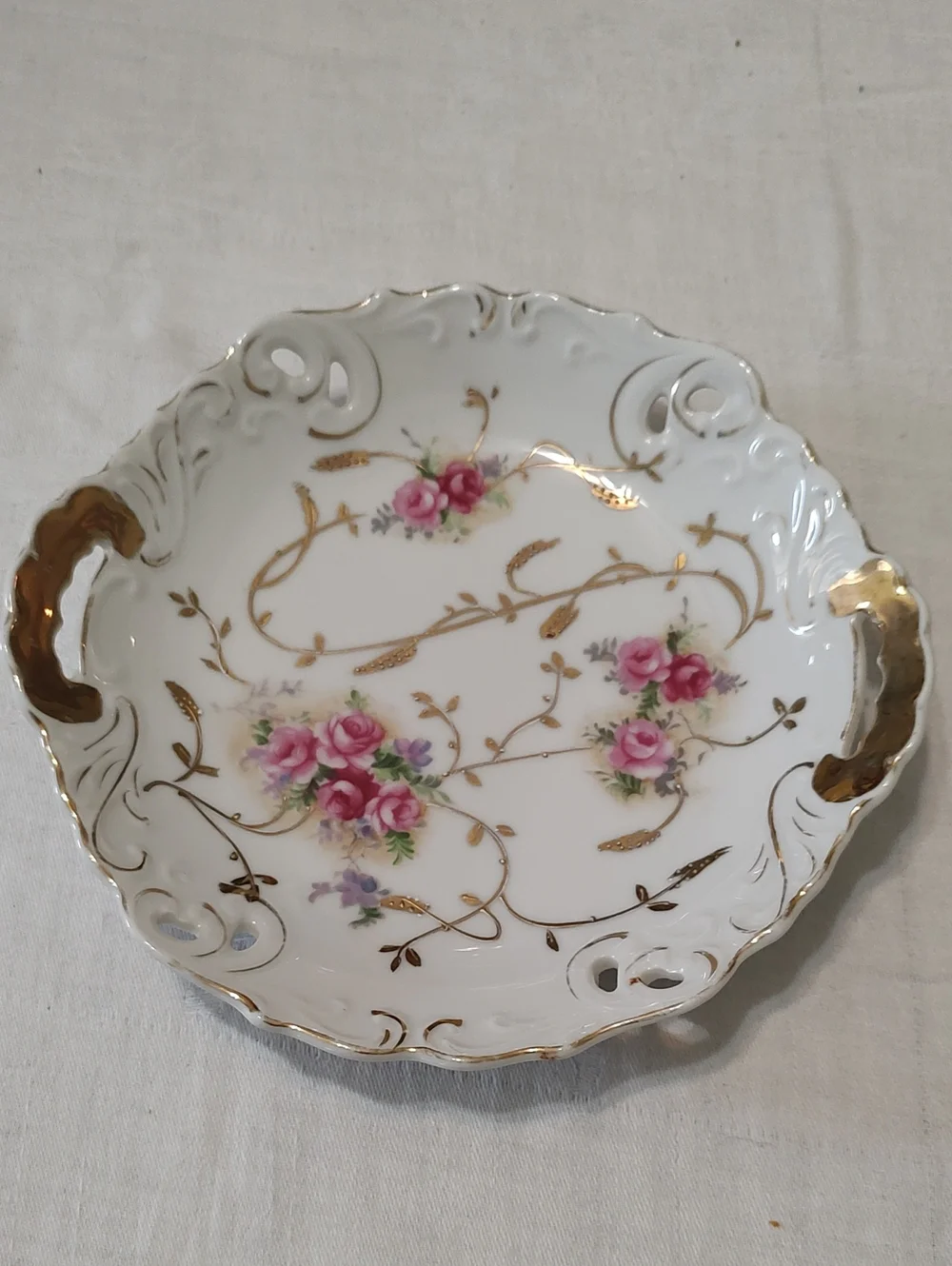 Beautiful 19th century antique German Porcelain Crossed -arrows marked Plate